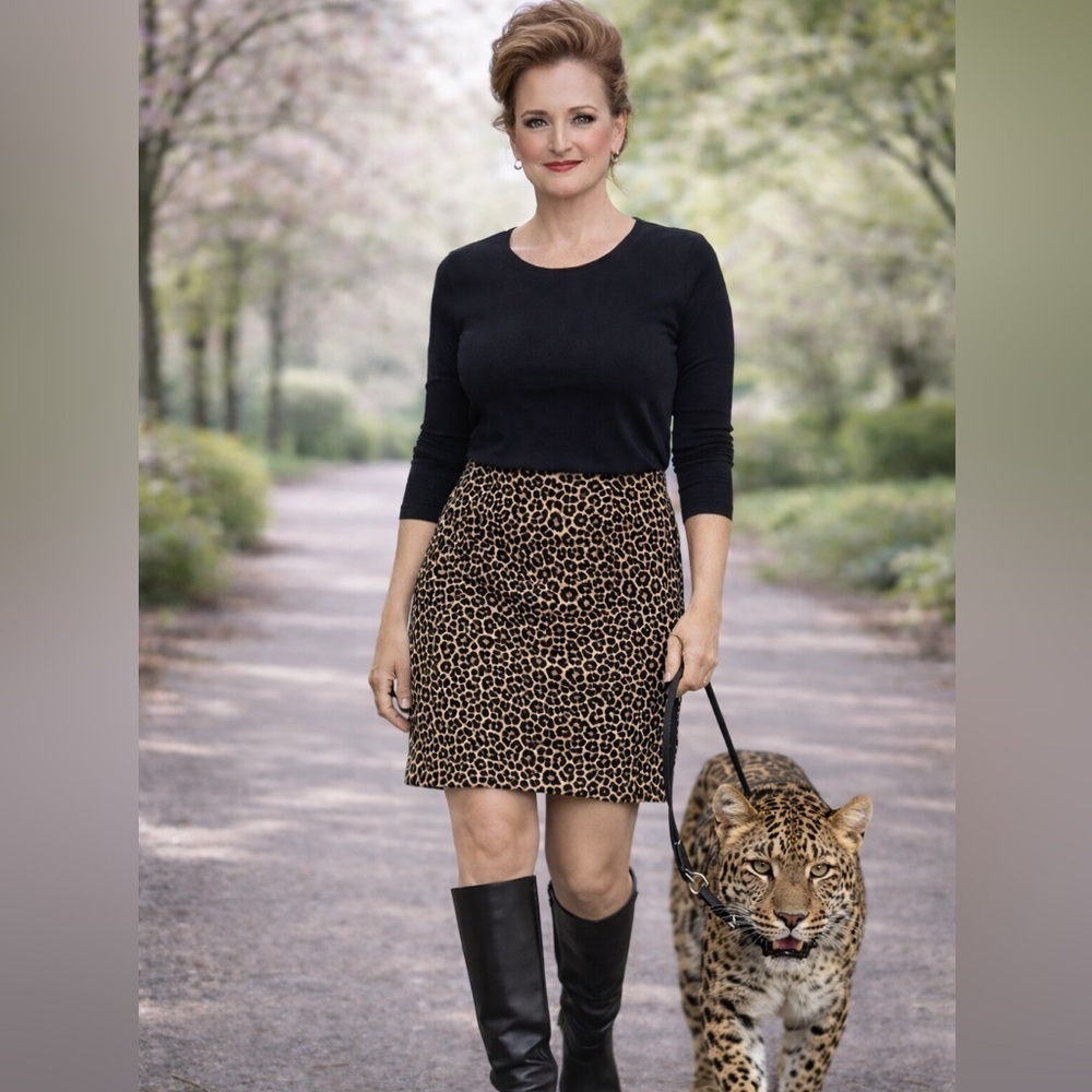 Leopard Print Skirt J Crew